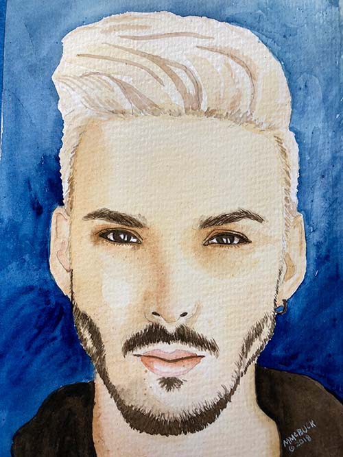 Male Watercolor Portrait (sktchy)