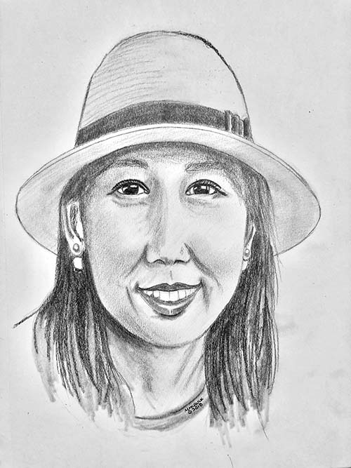 Gal With Hat from Sktchy App