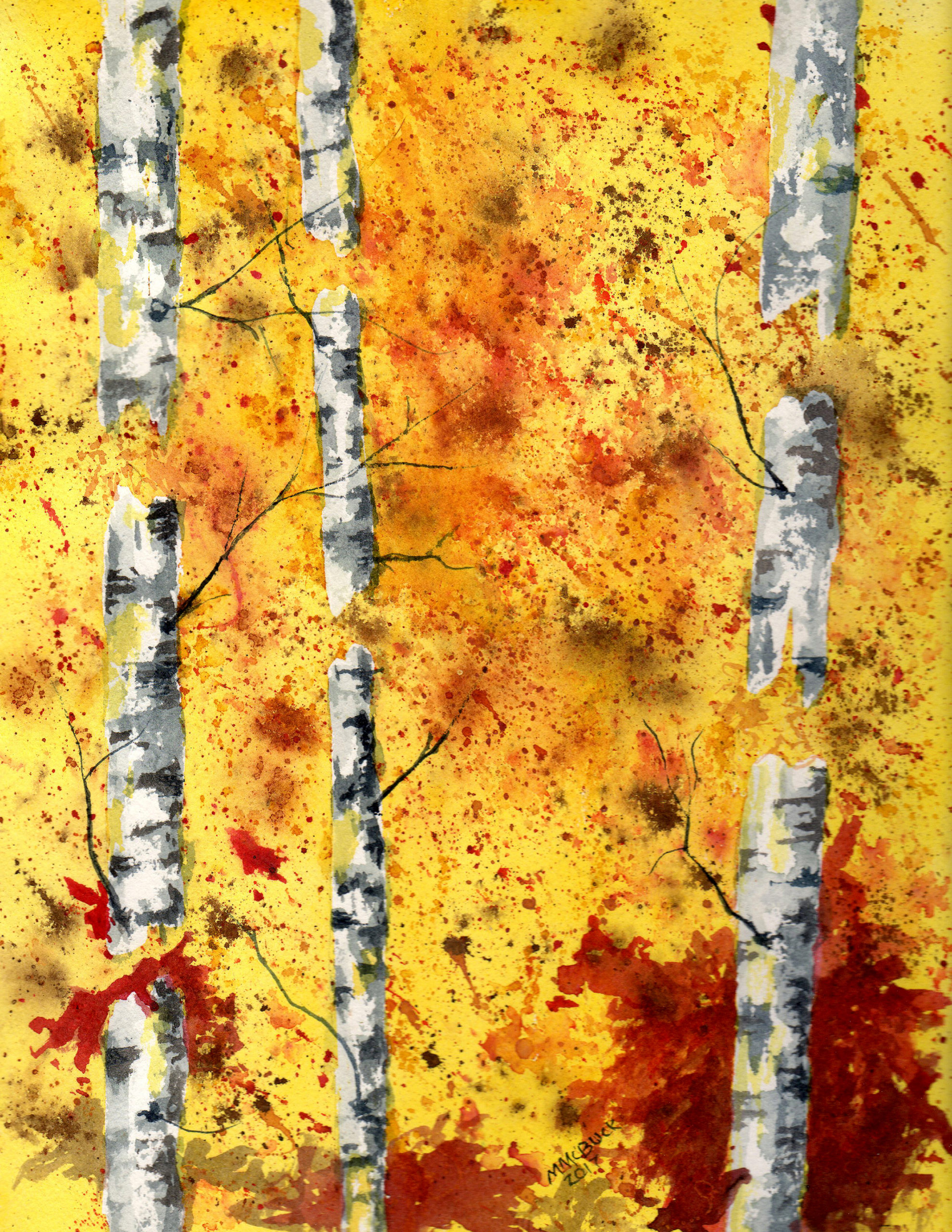 Fall Foliage Watercolor